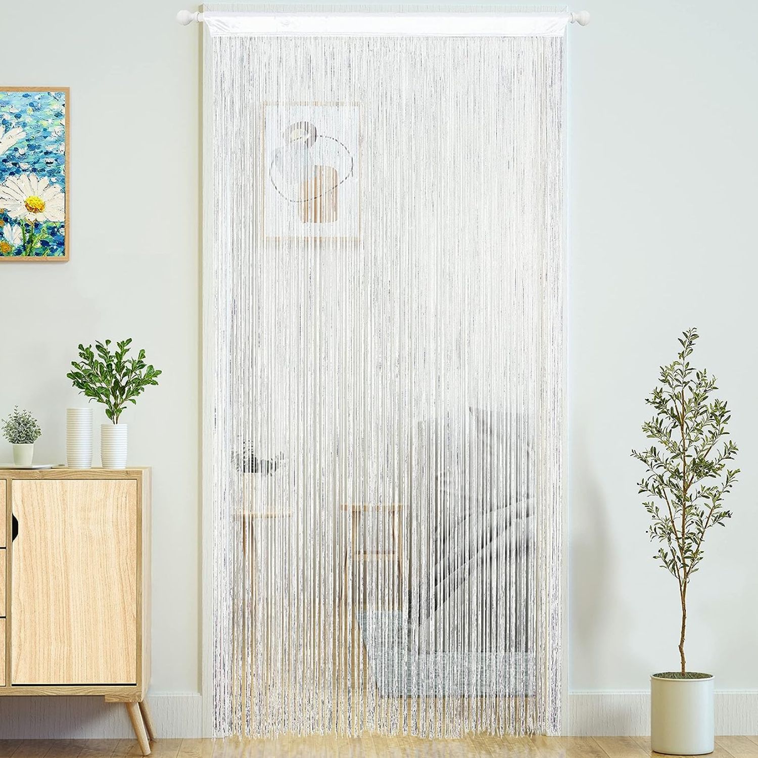 buy white drapes for doors