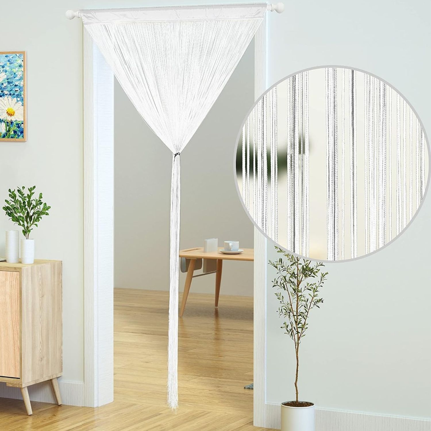 buy white curtain as a door